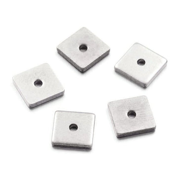 10 Stainless Steel Square Spacer Beads 6mm or 8mm