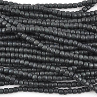 Perles tubes en bois de 4x5mm - charcoal