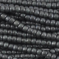 Tube Wooden Beads 4x5mm - Charcoal