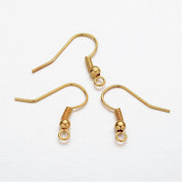 Earring hooks - Gold - Nickel free, lead free and cadmium free earwire