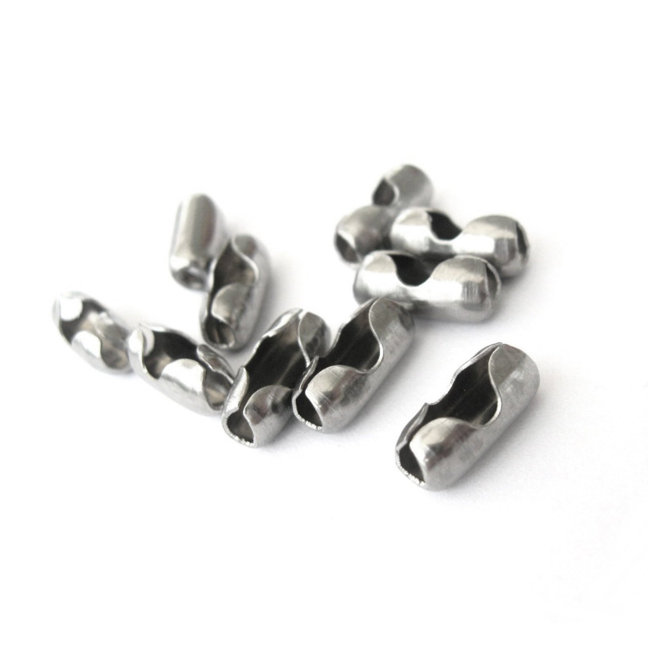 Ball Chain Connectors: Necklace Clasps Fit 2.4mm Metal Bead Balls Nickel  Finish 