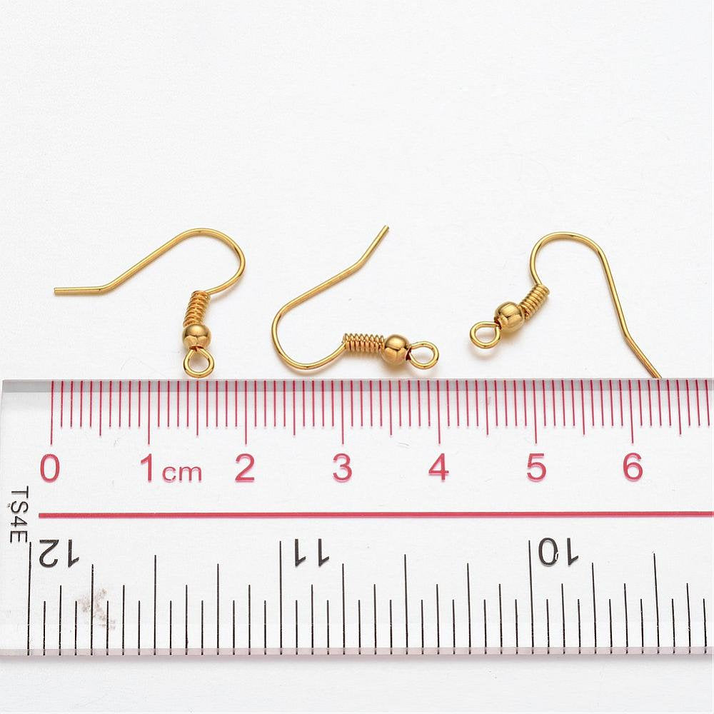 Earring hooks - Gold - Nickel free, lead free and cadmium free earwire