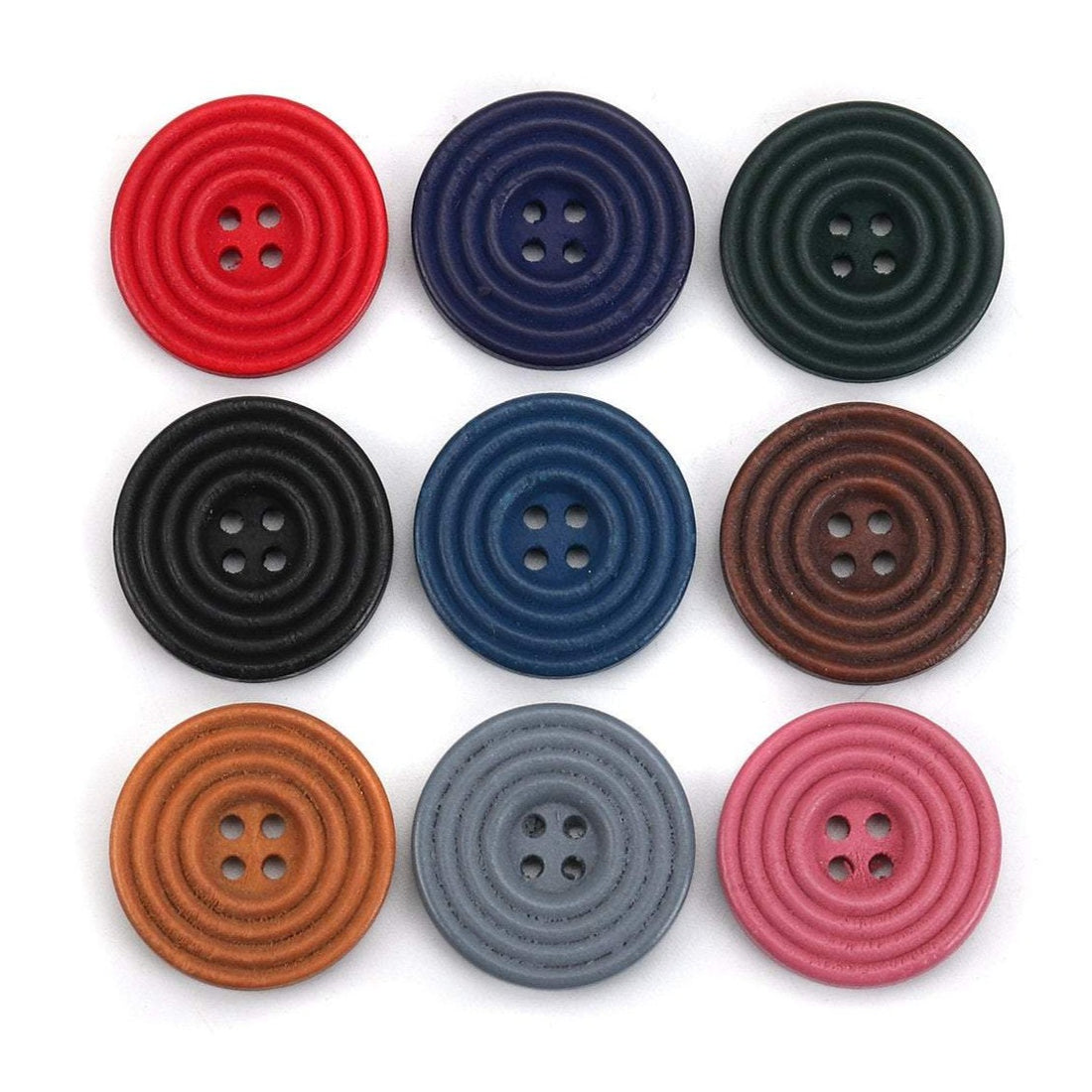 1 inch wooden sewing buttons 25mm - Set of 6 circle wood button - Choose your color