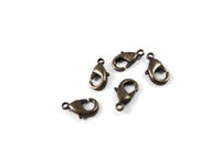 Brass lobster clasp hypoallergenic 12mm x 7mm - Nickel free, lead free and cadmium free - 5 colors available