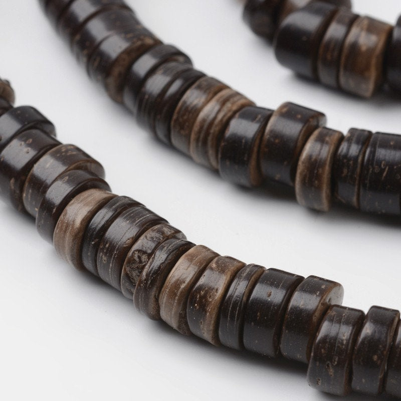 Coconut beads - eco friendly rondelle beads 9mm - 100pcs