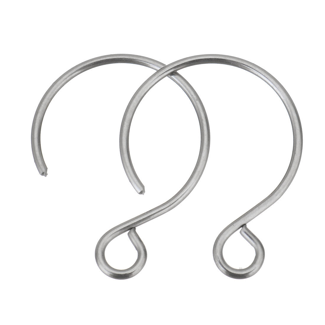 10pcs Stainless Steel round earring hooks - Rose gold, gold, silver or black