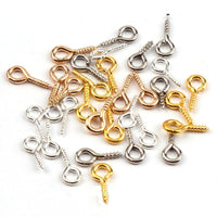 Screw Eyes Bails - 10pcs Bails Top Drilled - Nickel free, lead free and cadmium free - 4 colors available