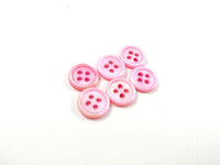 Bouton en nacre véritable 10mm - ensemble de 6 boutons - Bleu, vert, rose, jaune, orange ou blanc