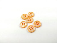 Bouton en nacre véritable 10mm - ensemble de 6 boutons - Bleu, vert, rose, jaune, orange ou blanc