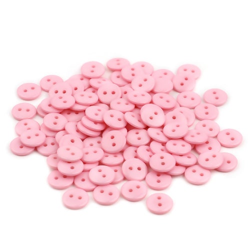 25 resin sewing buttons 10mm - Pick your color: blue, red, pink, purple, grey, beige