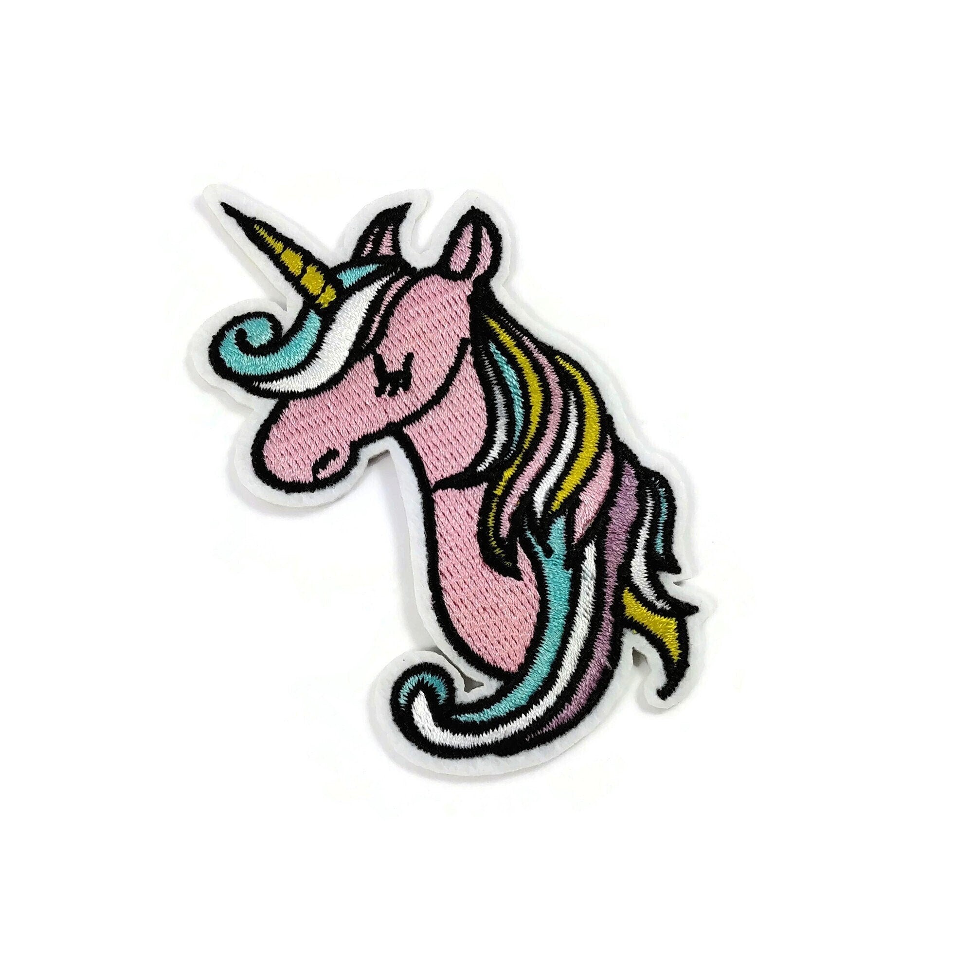 Rainbow Unicorn Iron on Patches, Cute Embroidered Patch, Kids Sew