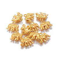Cute elephant charms, 14mm tibetan animal charm, Gold, Silver, Copper, Nickel free metal pendants