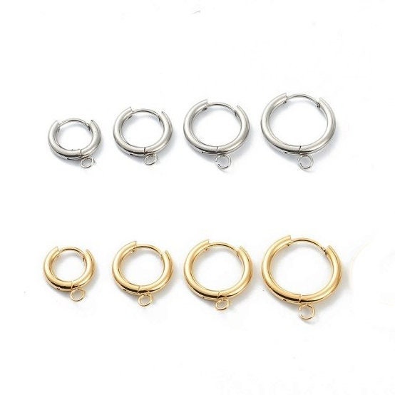 Earring Stainless Steel Jewelry Supplies Stainless Steel Huggie