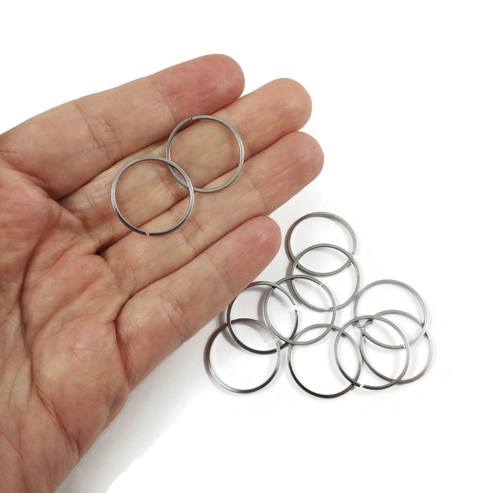 Large Oval Jump Rings, 10pcs Stainless Steel Open Jumprings, 12 Gauge  Hardware for Jewelry Making 