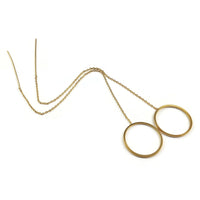18K gold plated chain earwire, Hypoallergenic nickel free ear thread, Circle, heart or drop connector