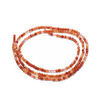 2mm natural carnelian beads, Red agate gemstone beads, Round seed beads for jewelry making