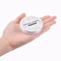 Elastic stretch cord, Stretchy string for bracelets, 0.5mm 0.6mm 0.8mm 1mm, Clear and black beading thread