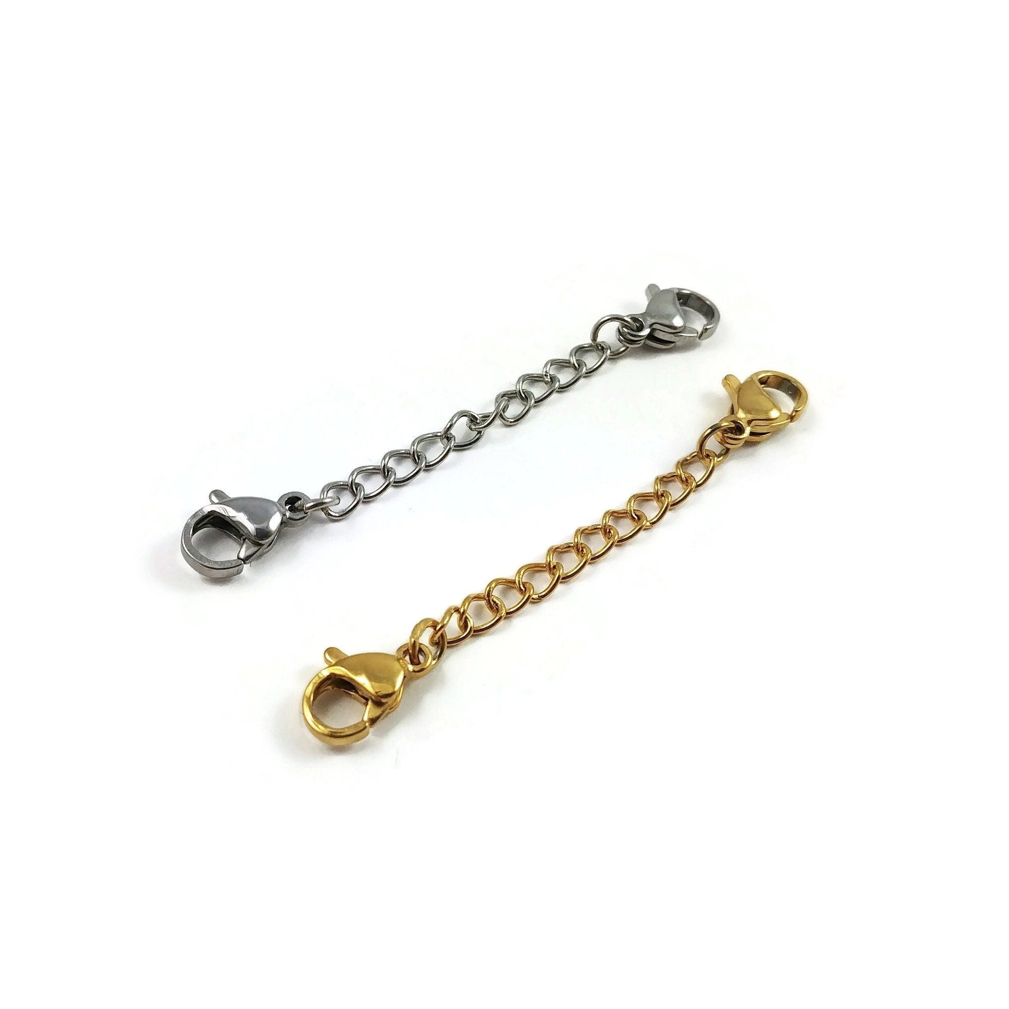 A necklace or a bracelet extender, Removable, Attach your own, Add on,  Adjustable length, 1, 2, 3, 4 inch (CG241N).
