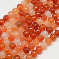 4mm, 6mm, 8mm carnelian beads, Red agate gemstone beads, Round natural stone beads for jewelry making