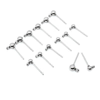 Stainless steel ball post with loop, 10pcs hypoallergenic earring making supplies