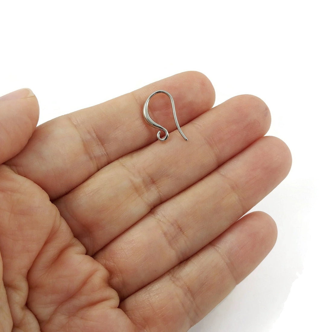 Nickel free earring hooks, Gold and silver brass ear wire, Hypoallergenic jewelry making