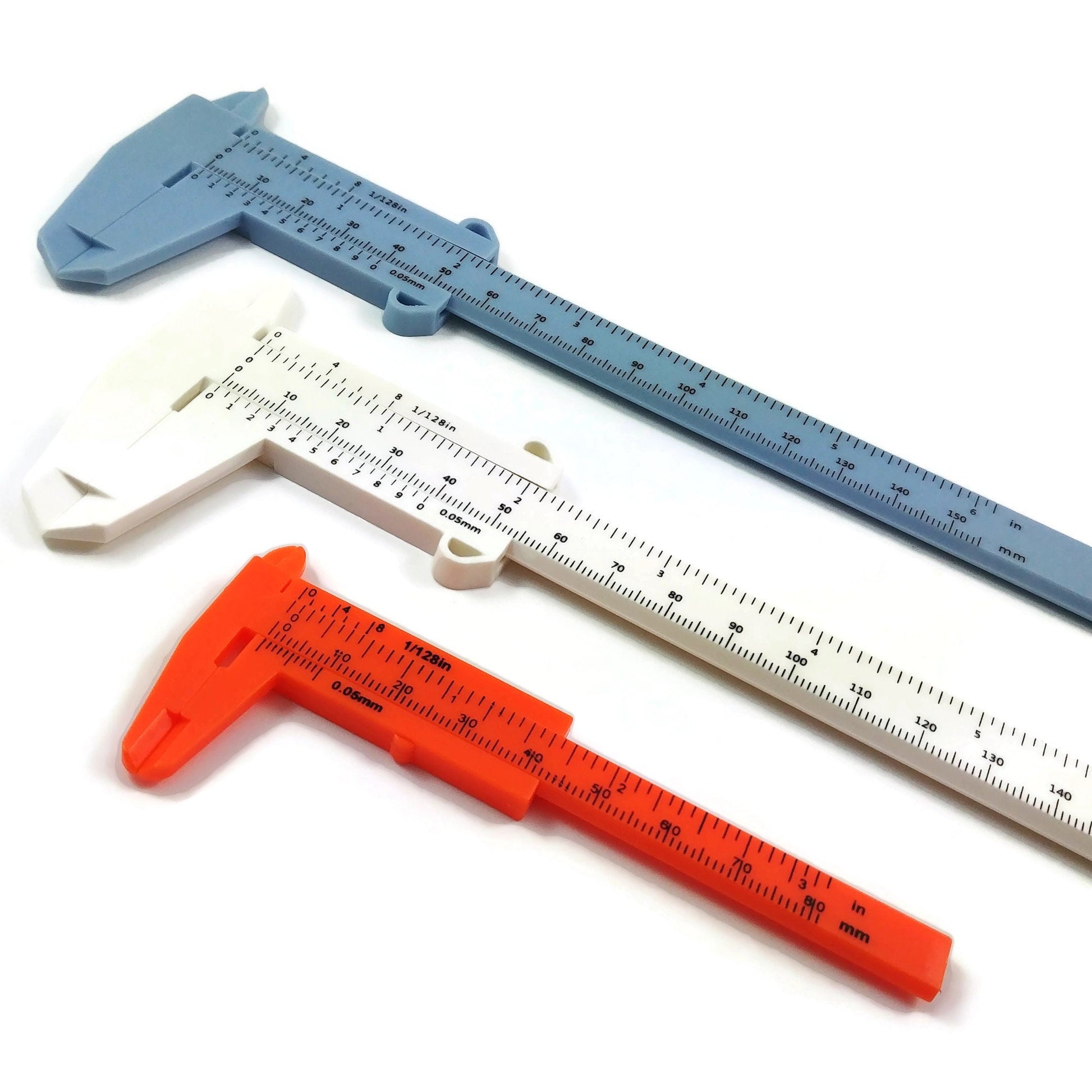 Plastic Vernier Caliper, Jewelry beads gauge measuring tool, Metric imperial scale ruler