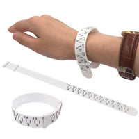 Reusable bracelet sizer, Adjustable multisizer tool, Flexible plastic wrist ruler
