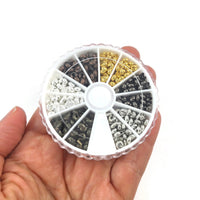 Crimp cover bead kit - Nickel, lead, and cadmium free - Hypoallergenic jewelry making findings - Cord ends