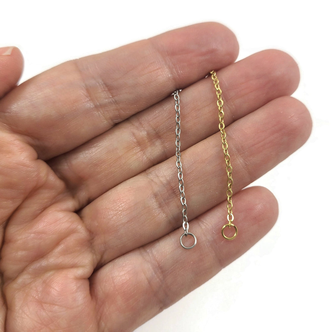 Dainty cable chain for bracelet making, Stainless steel, Bulk lot, Hypoallergenic jewelry finding supplies