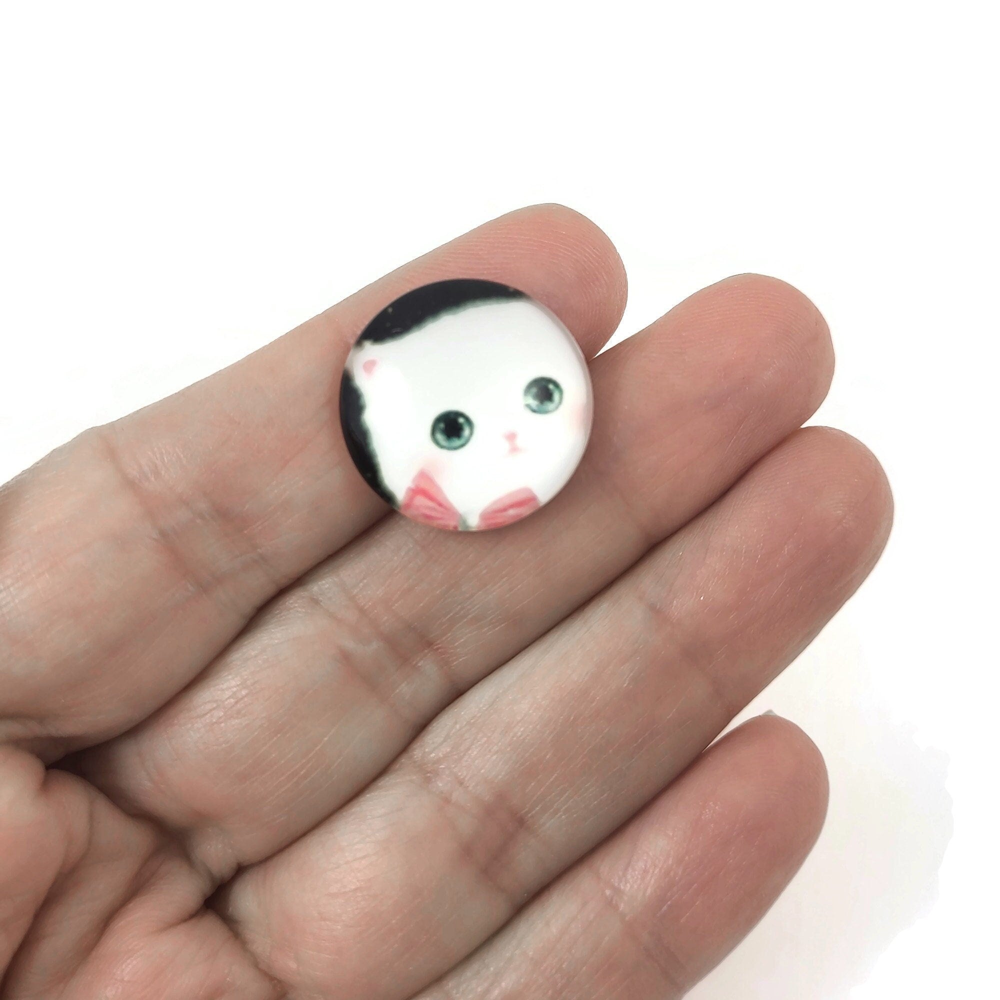 Cat glass cabochons 20mm glass dome cabochon Jewelry making supplies