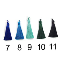Big silky tassel 80mm long, Choose your colors, High Quality, Bulk or by unit