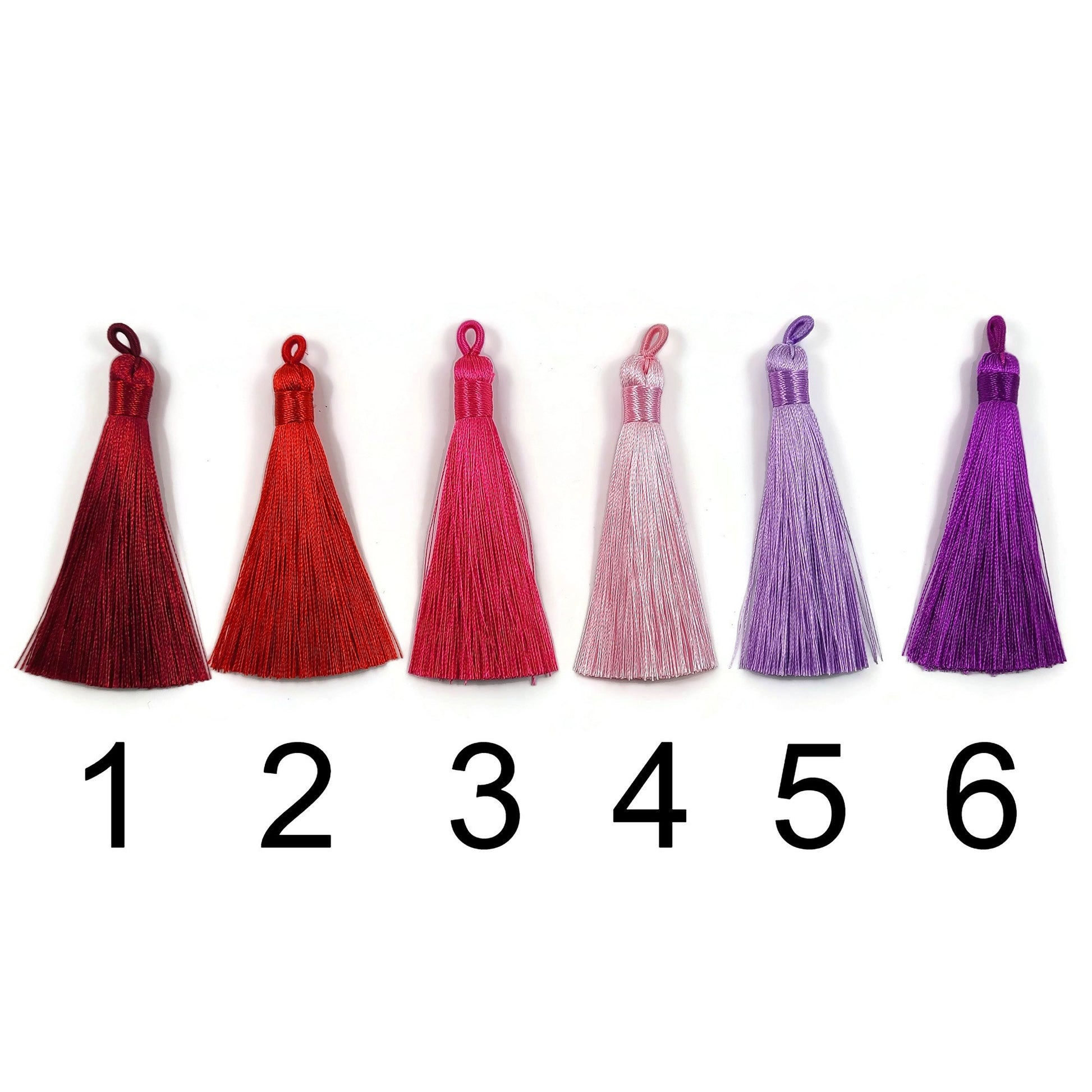 Big silky tassel 80mm long, Choose your colors, High Quality, Bulk or by unit