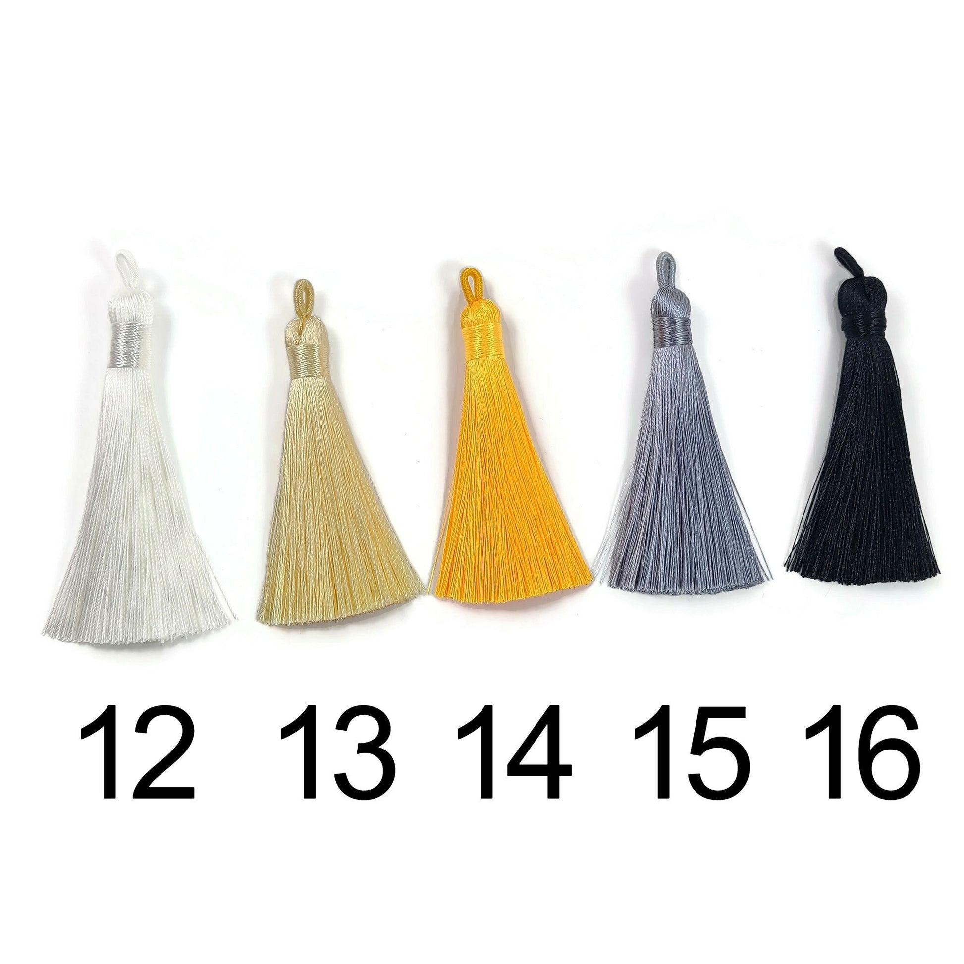 Big silky tassel 80mm long, Choose your colors, High Quality, Bulk or by unit