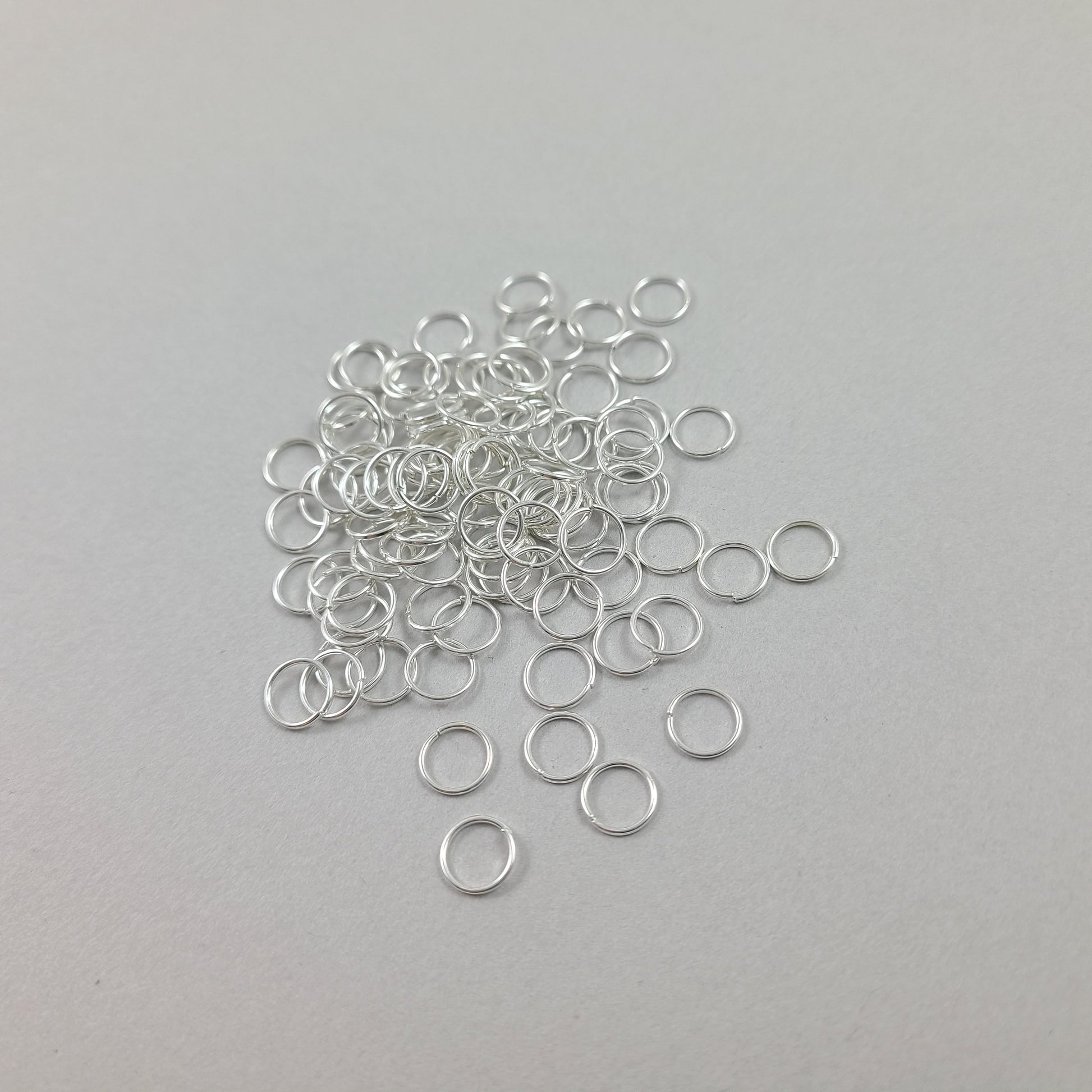 Hypoallergenic silver jump rings, 4mm, 5mm, 6mm, 7mm, 8mm, Bulk jewelry findings, Nickel free, lead free and cadmium free