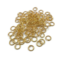 Hypoallergenic gold jump rings, 4mm, 5mm, 6mm, 7mm, 8mm, Bulk jewelry findings, Nickel free, lead free and cadmium free