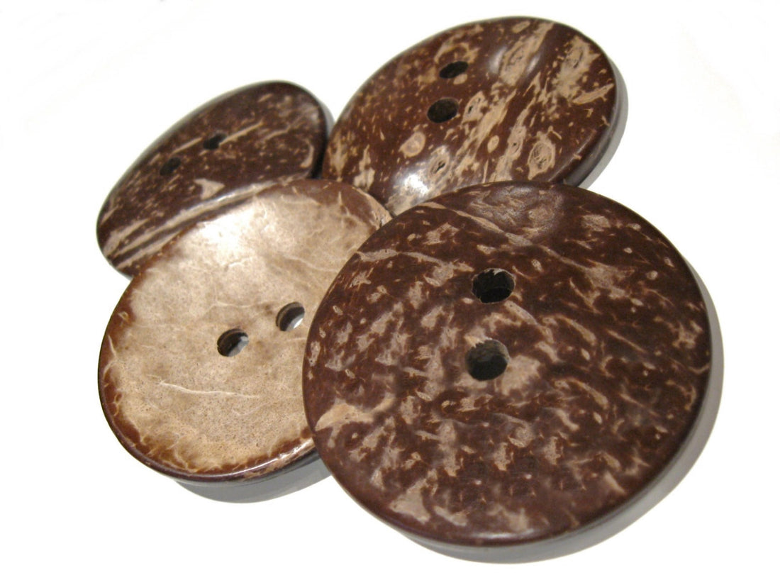 Large button 2 inch coconut button 5cm - Natural Wood and Eco Friendly button