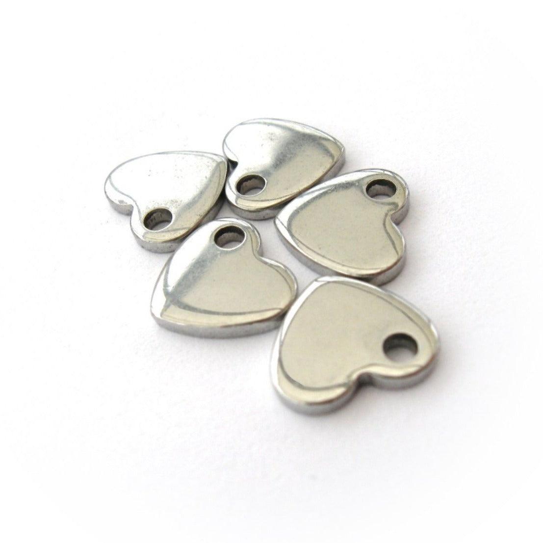 Pendentif coeur en acier inoxydable hypoallergénique