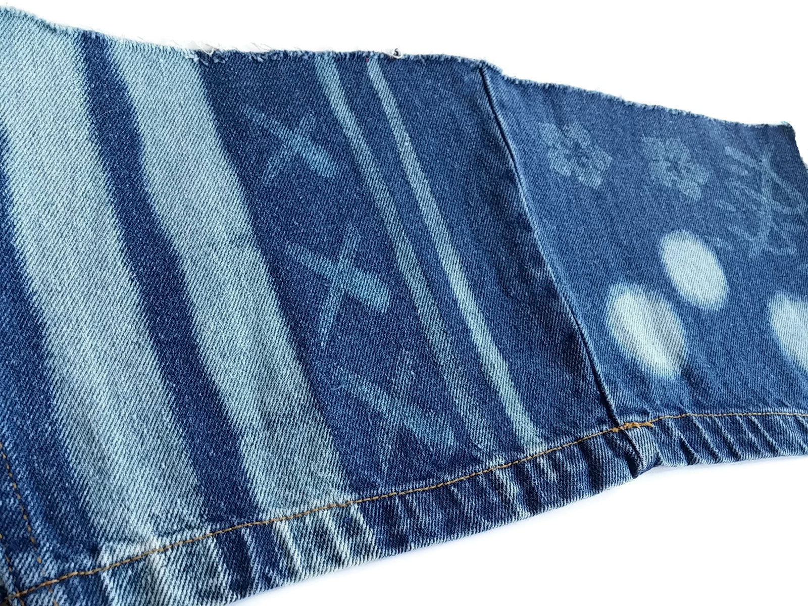 Fun with jeans and bleach - create your own fabric