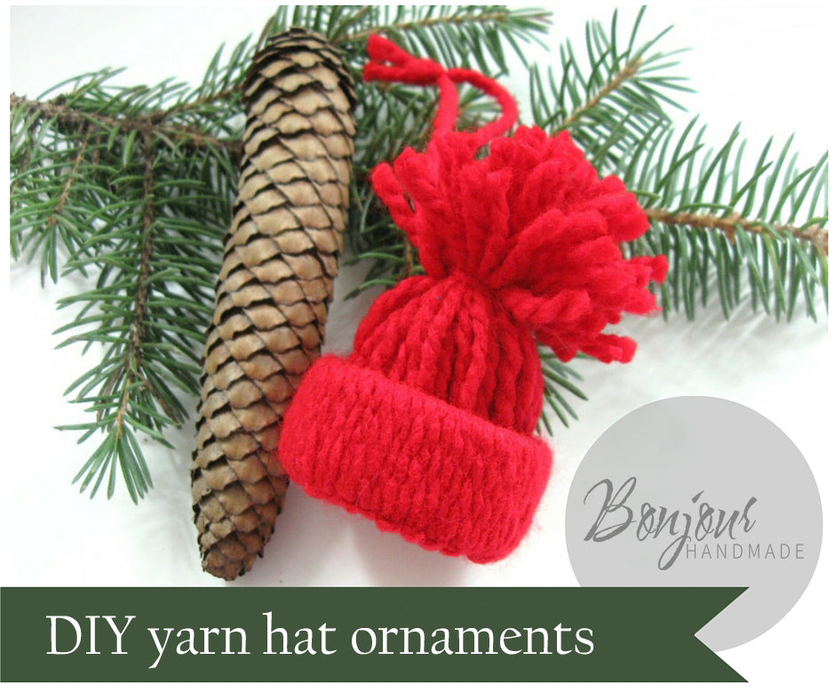 Make mini hats Christmas ornaments