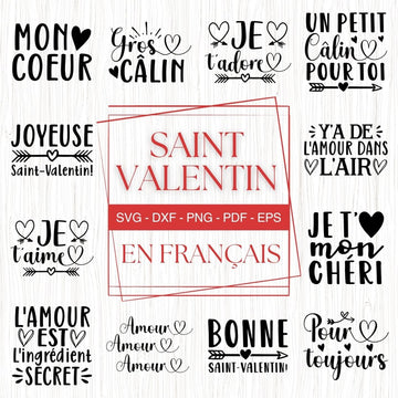 French Valentine Day SVG