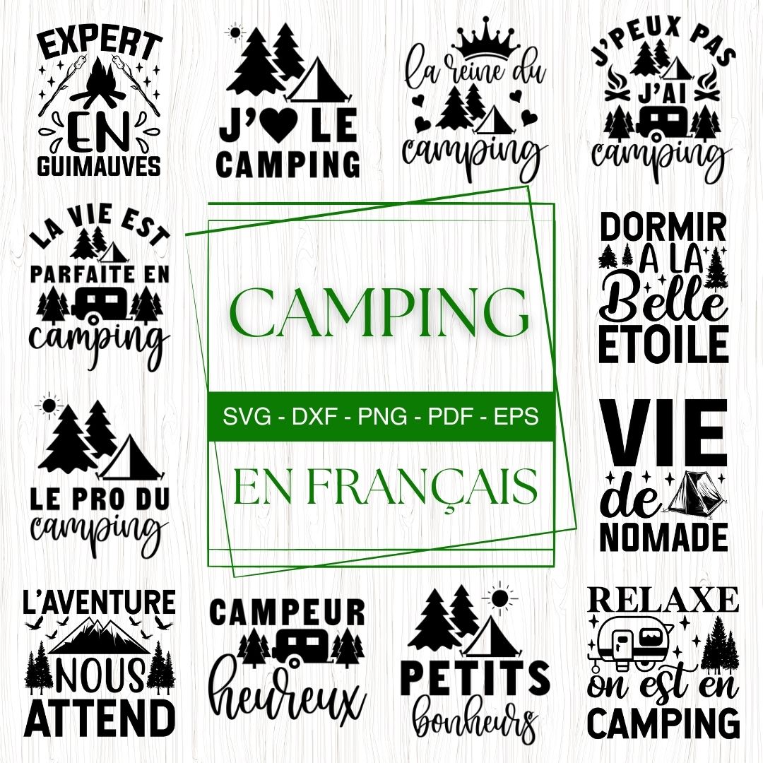 French Camping SVG