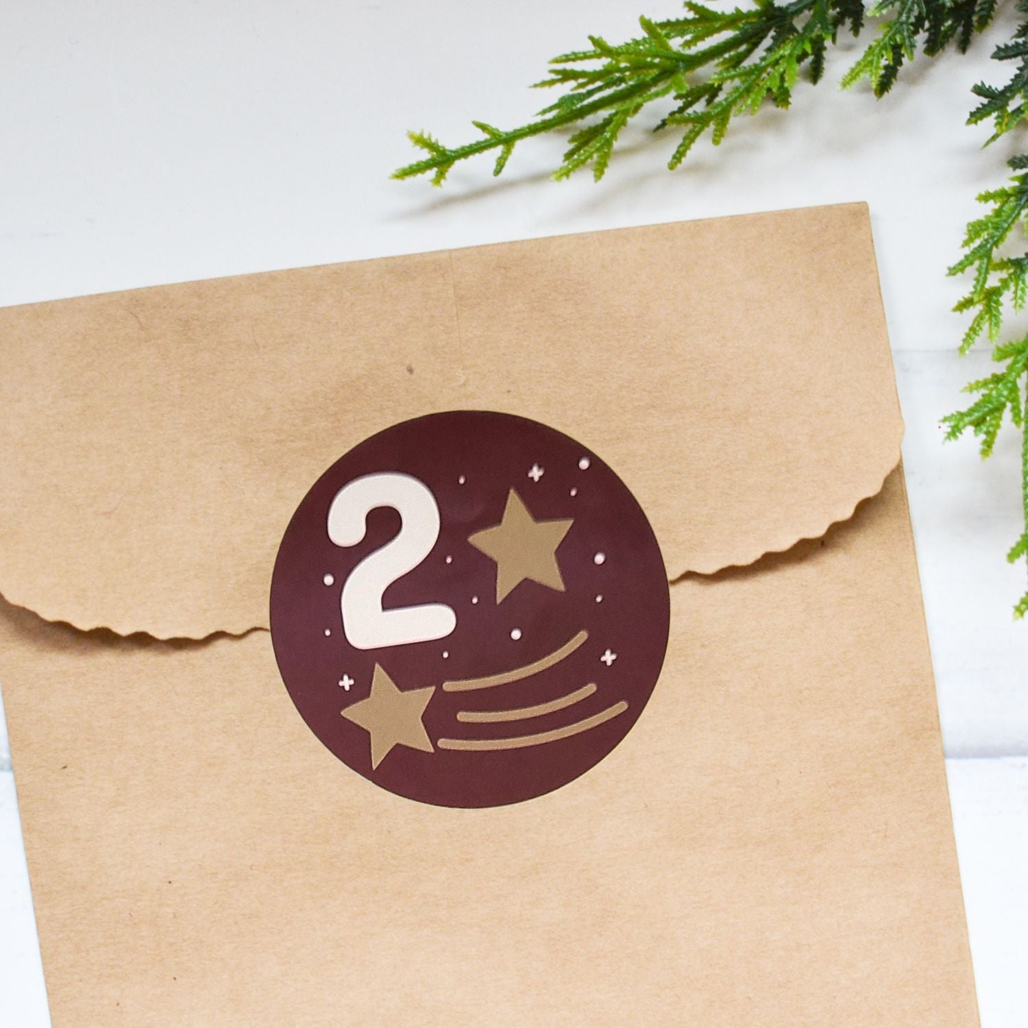 Retro Christmas Advent Calendar Stickers