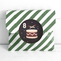 Retro Christmas Advent Calendar Stickers