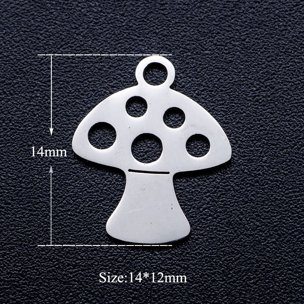 10 dainty mushroom charms