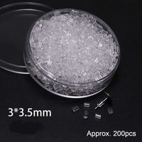 200 Tiny Silicone Tube Ear Nuts 3mm