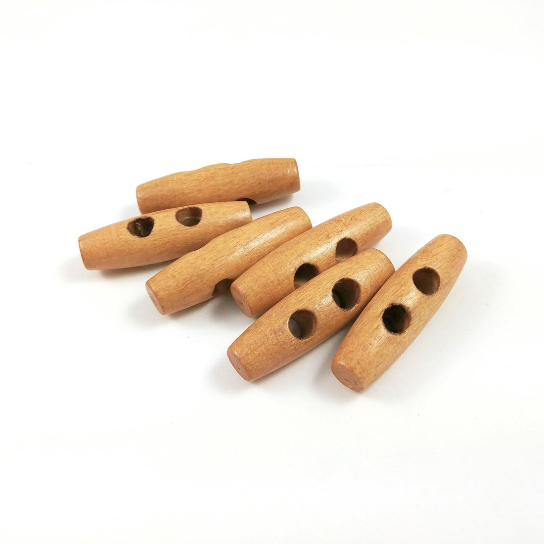 6 boutons de bois de 40mm