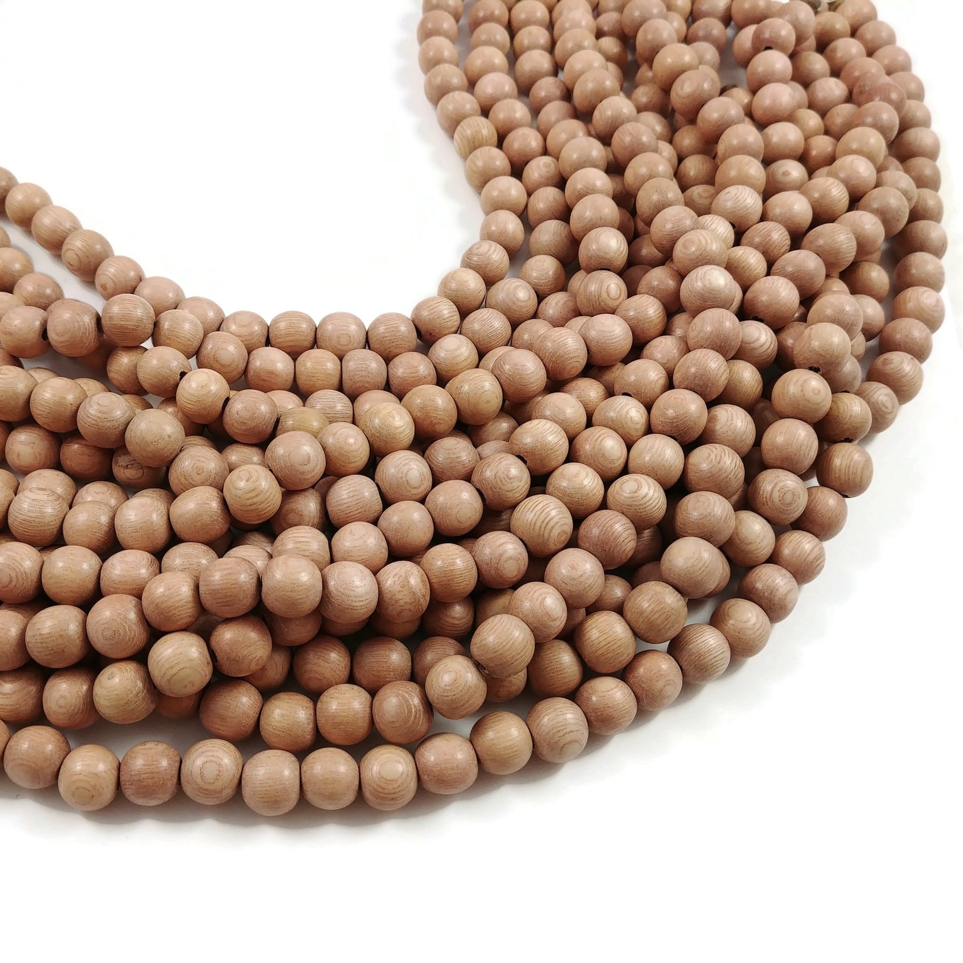 Rosewood beads 4, 5, 6, 8 or 10mm - Natural Mala Wooden Beads