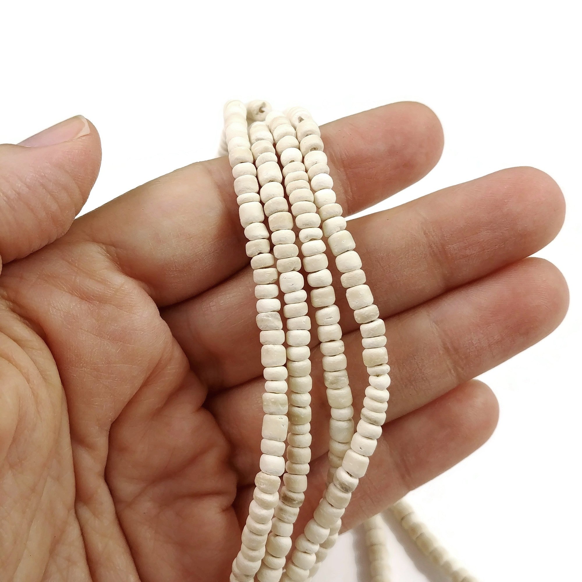 3mm tiny coconut beads - Five colors available
