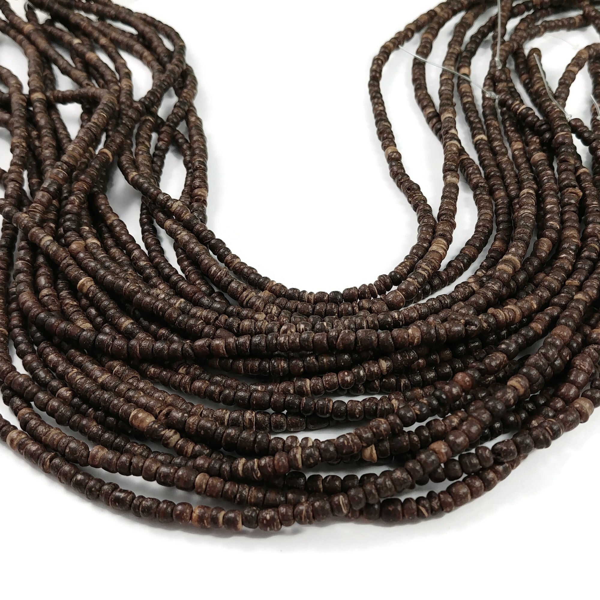 3mm tiny coconut beads - Five colors available