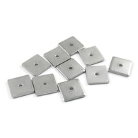 Perles carrées en acier inoxydable 6mm ou 8mm